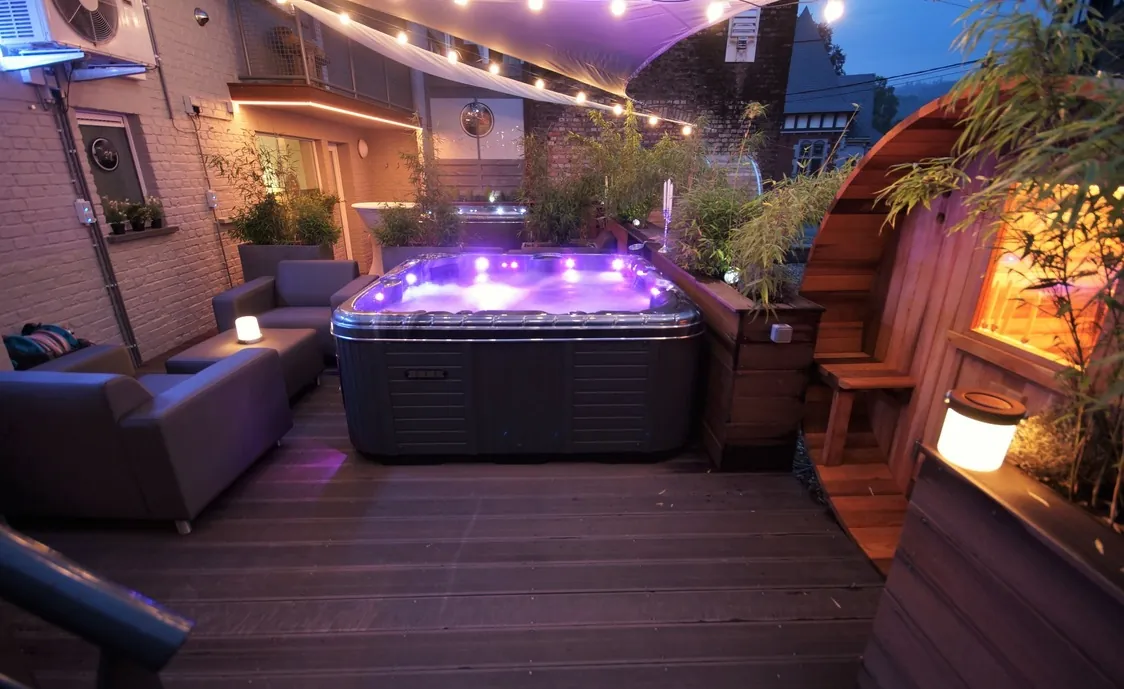 Schöne Suite für 4 Personen im Zentrum von Malmedy in den belgischen Ardennen mit Whirlpool und Sauna