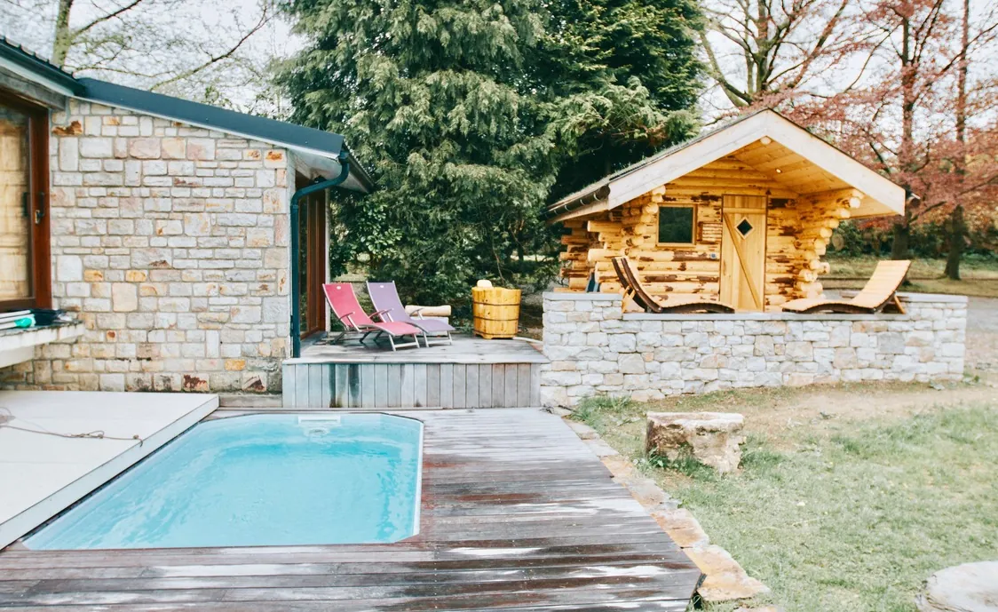 Ferienhaus für 14 Personen in Ovifat, in den belgischen Ardennen, mit Dampfsauna, Außensauna und privatem Außenpool (verfügbar vom 01/05 – 30/09)