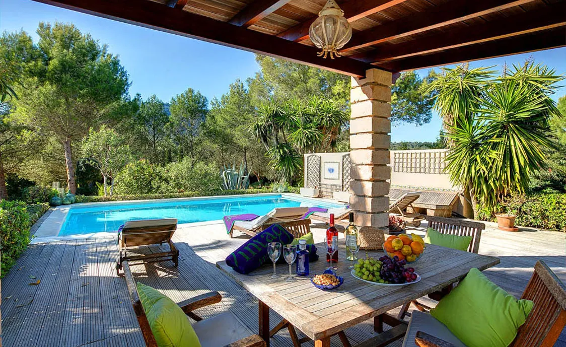 Große Ferienvilla für 4 Personen mit Pool und Sicht auf die Berge in Llucmajor