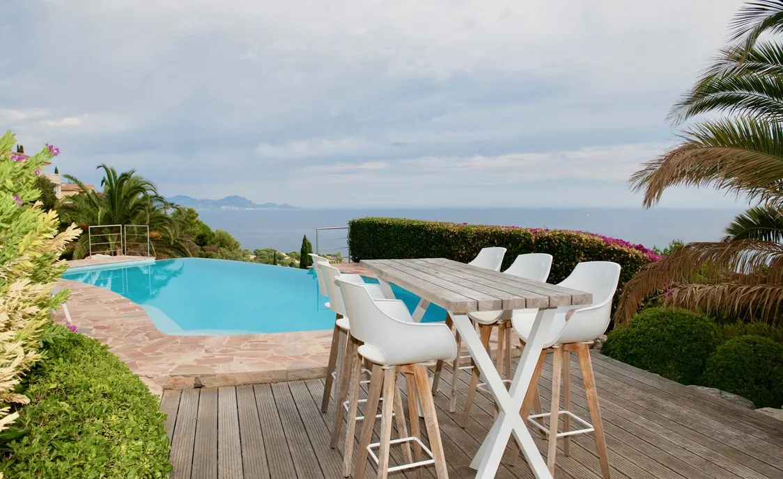 Villa am Strand von Les Issambres, mit Pool Terrasse und Meerblick